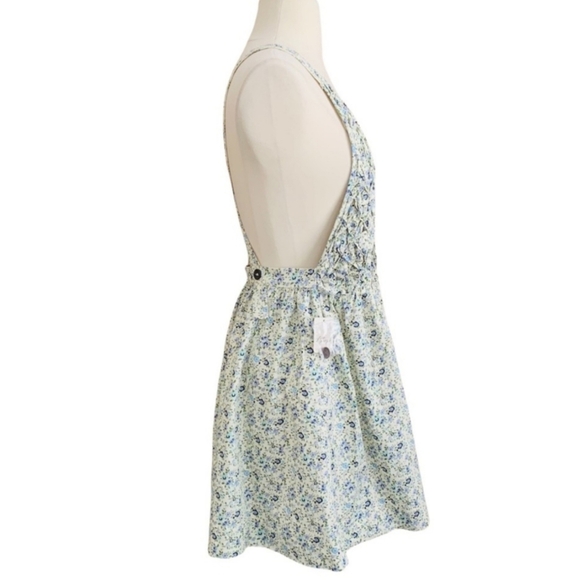NWT Free People Petunia Mini Dress XS Blue Floral Cottagecore Boho Prairie Dress - Picture 8 of 16